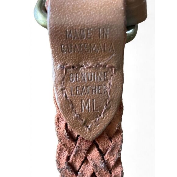 Belt Genuine Leather Brown One Size Unisex Great Condition - Picture 6 of 6